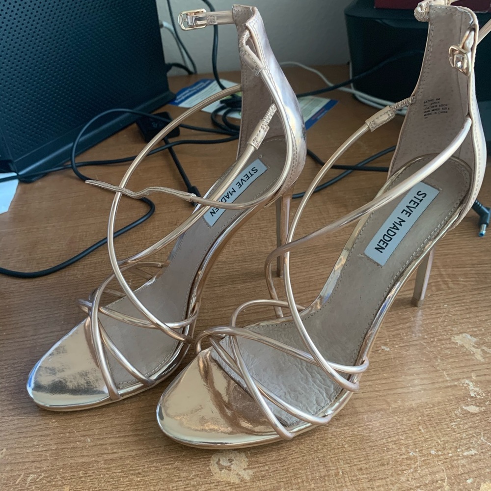 Steve Madden Rose Gold Satire Heels